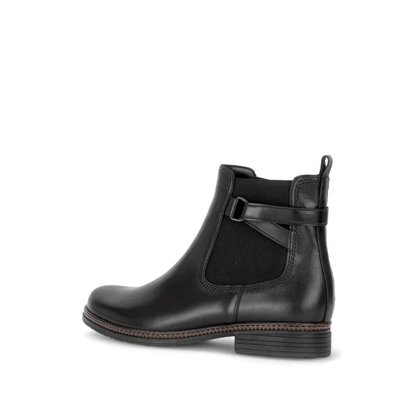 Gabor Nolene black side zip ankle boots, rotating product angle 03.