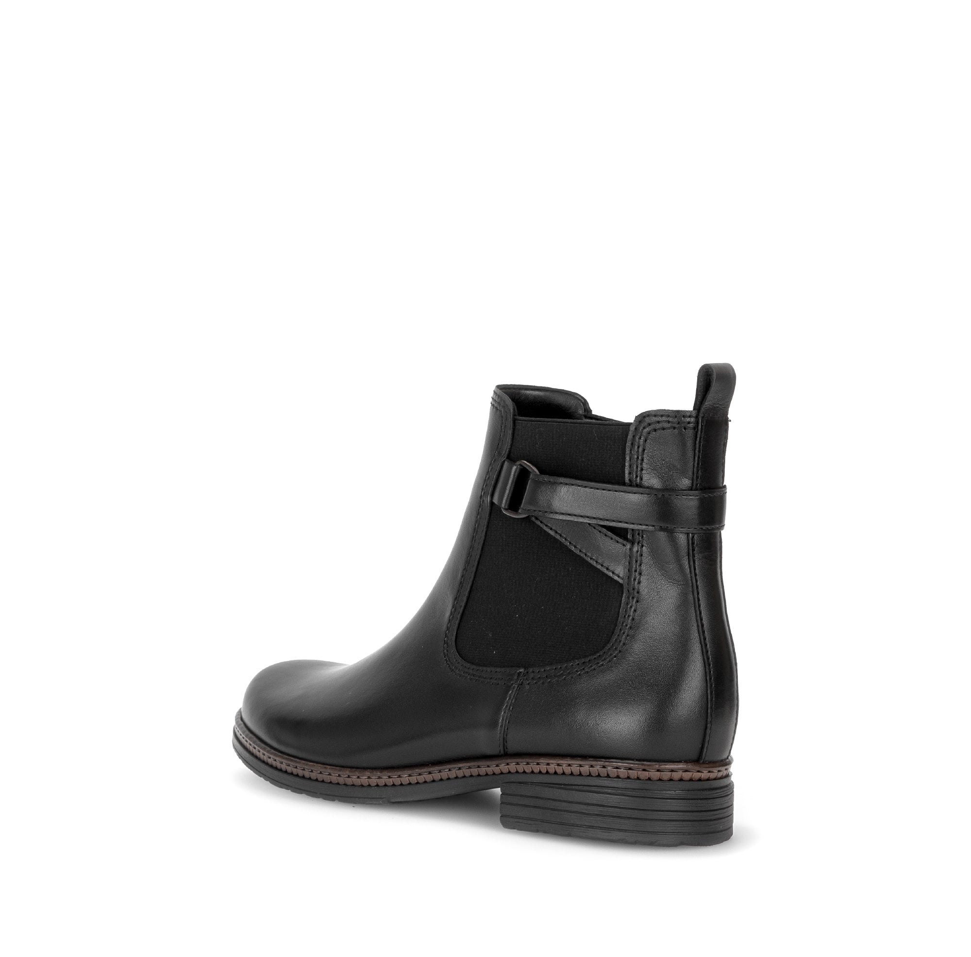 Gabor Nolene black side zip ankle boots, rotating product angle 04.