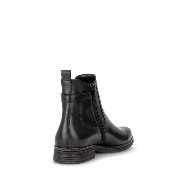 Gabor Nolene black side zip ankle boots, rotating product angle 09.