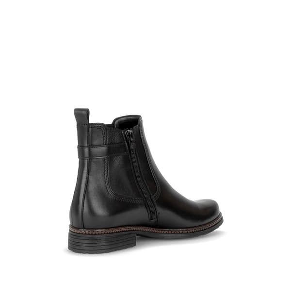 Gabor Nolene black side zip ankle boots, rotating product angle 10.