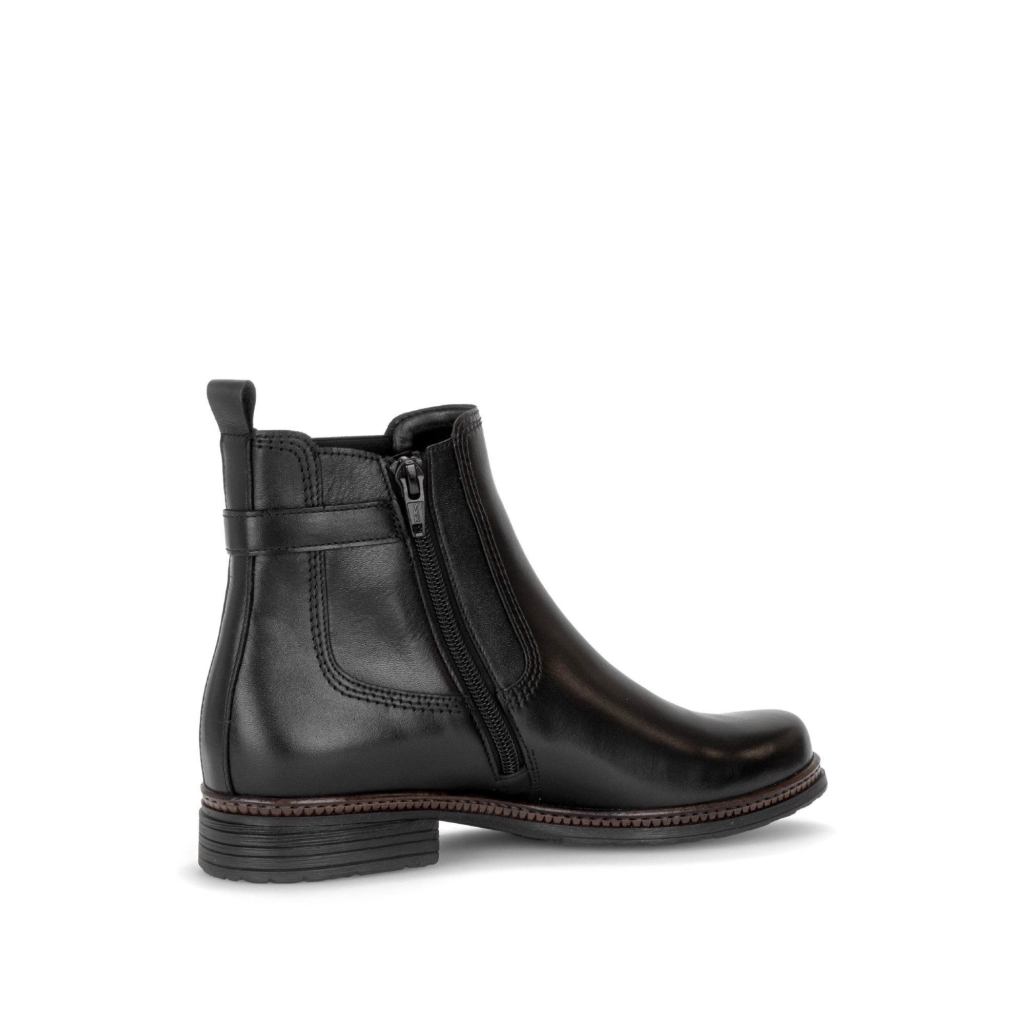 Gabor Nolene black side zip ankle boots, rotating product angle 11.