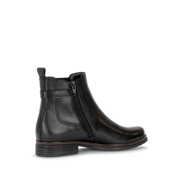Gabor Nolene black side zip ankle boots, rotating product angle 11.