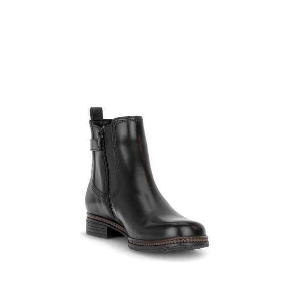 Gabor Nolene black side zip ankle boots, rotating product angle 17.