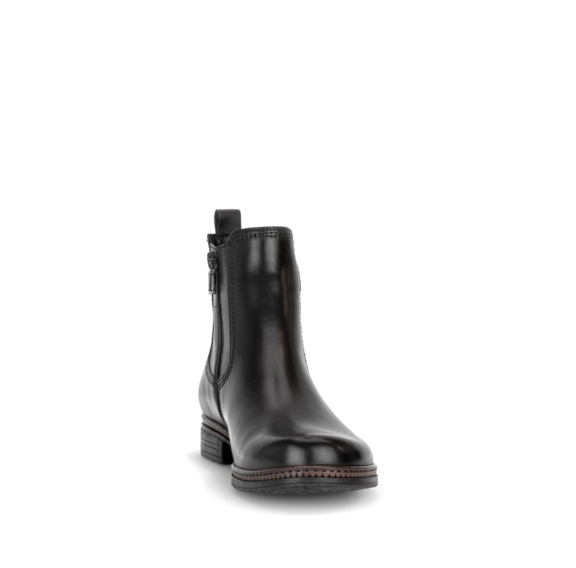 Gabor Nolene black side zip ankle boots, rotating product angle 18.
