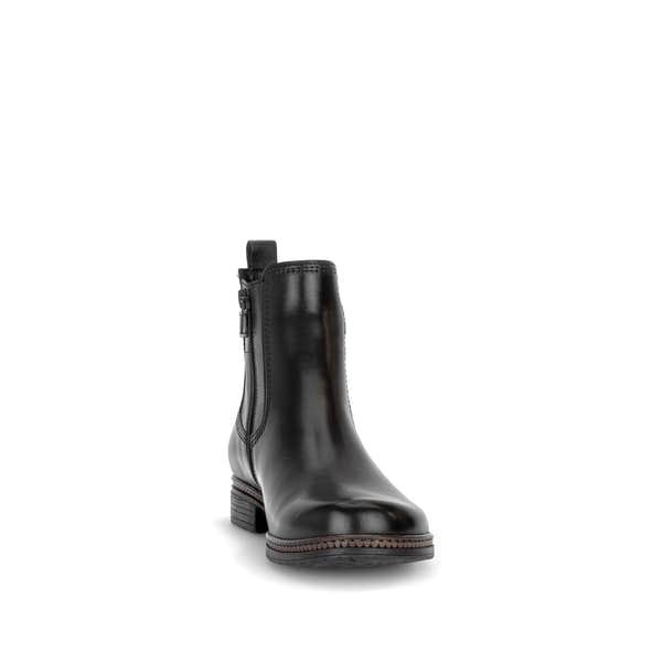 Gabor Nolene black side zip ankle boots, rotating product angle 18.