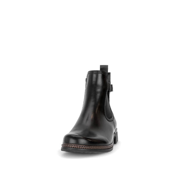 Gabor Nolene black side zip ankle boots, rotating product angle 20.