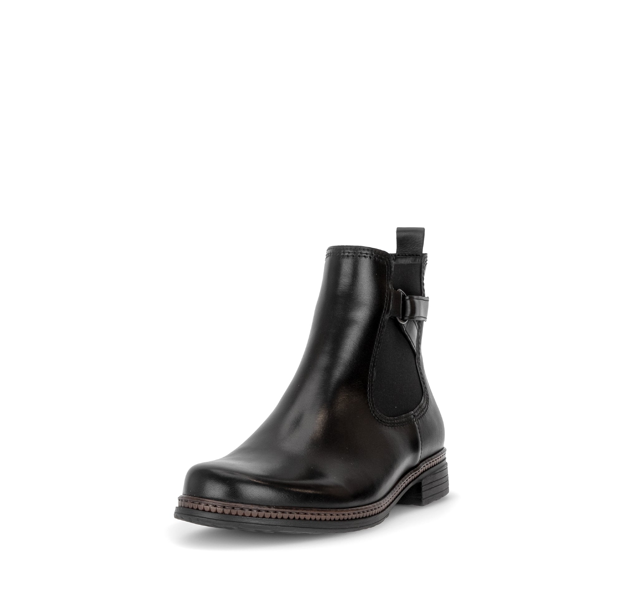 Gabor Nolene black side zip ankle boots, rotating product angle 21.