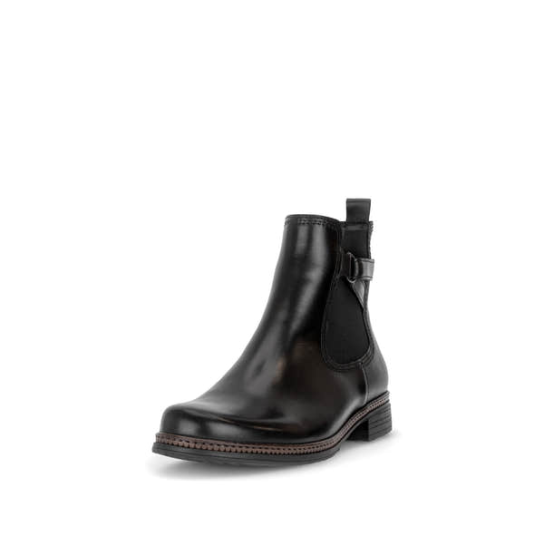 Gabor Nolene black side zip ankle boots, rotating product angle 21.