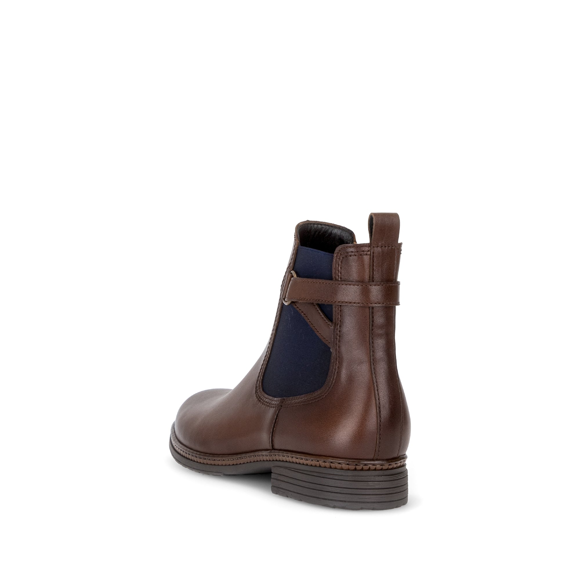 Gabor Nolene saddle tan side zip ankle boots, rotating product angle 05.