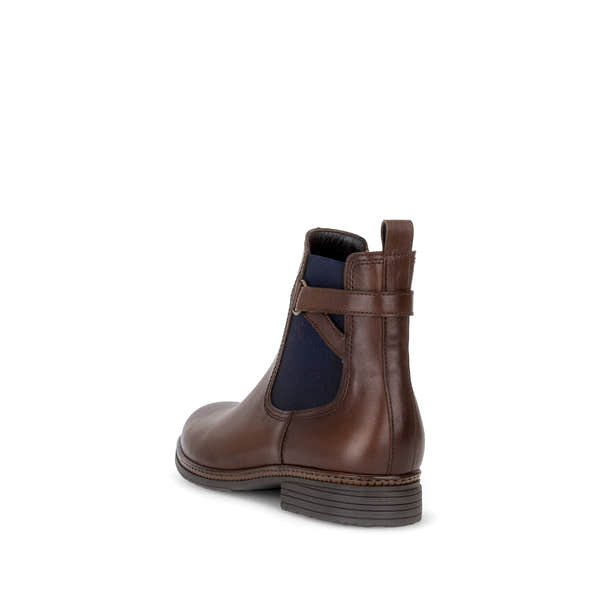 Gabor Nolene saddle tan side zip ankle boots, rotating product angle 05.