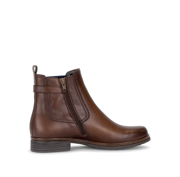 Gabor Nolene saddle tan side zip ankle boots, rotating product angle 12.