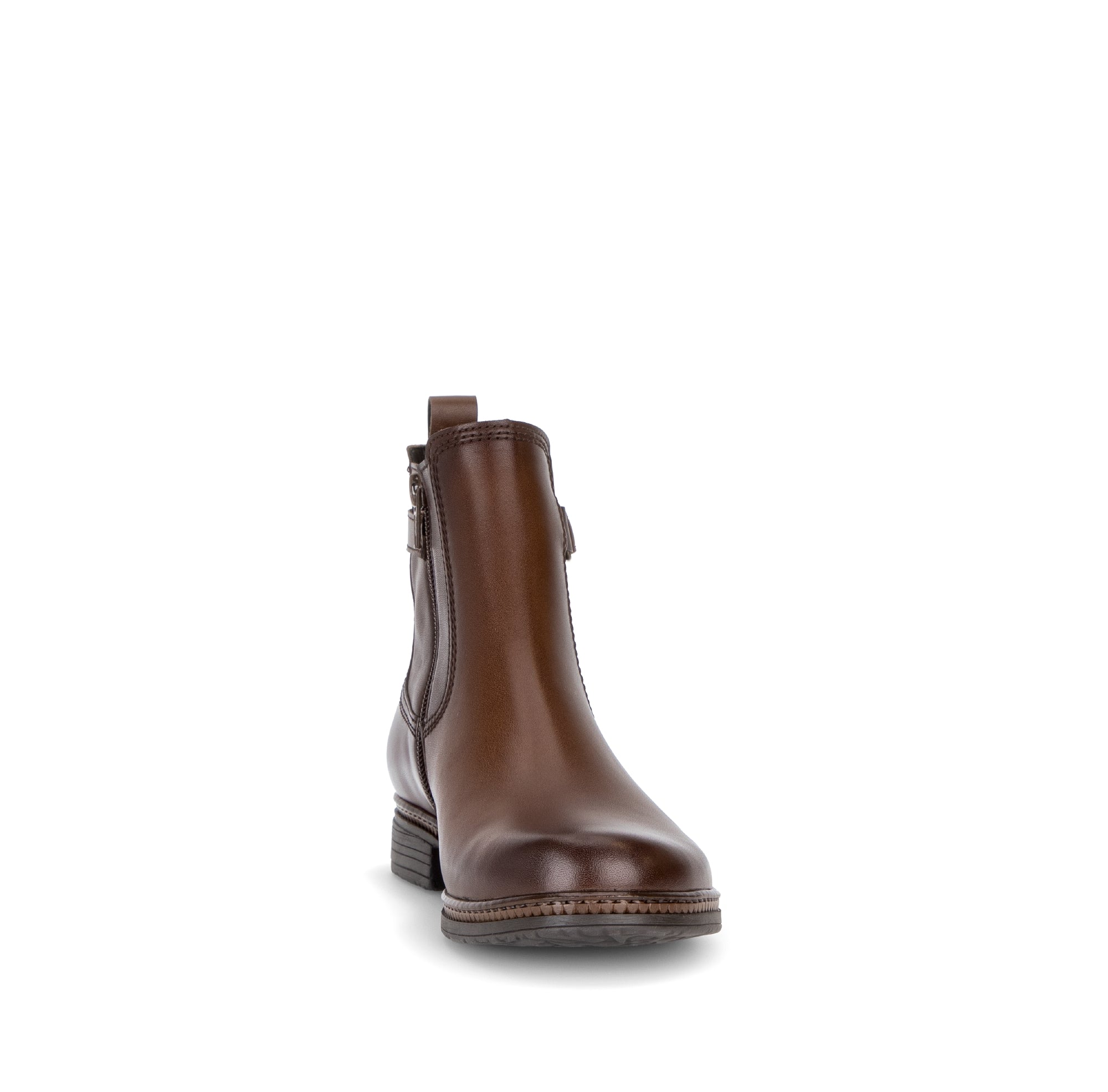 Gabor Nolene saddle tan side zip ankle boots, rotating product angle 18.