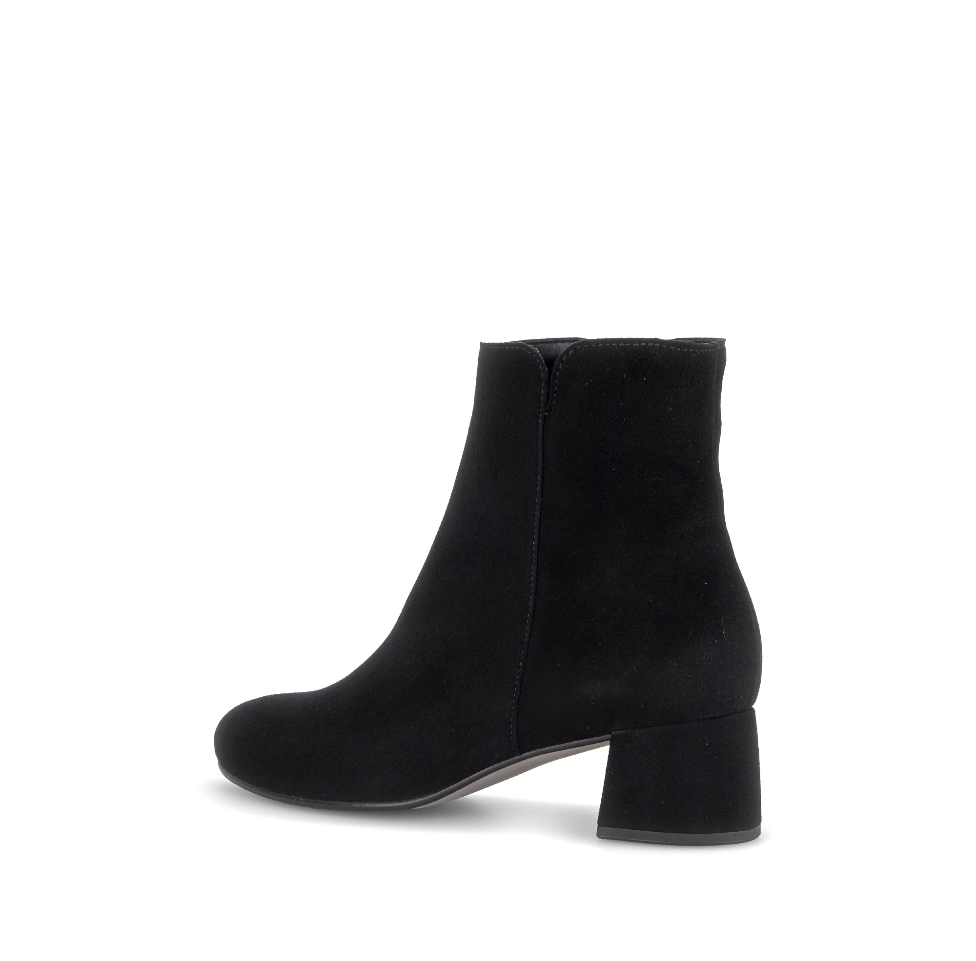 Gabor Abbey black block heel ankle boots, rotating product angle 03.
