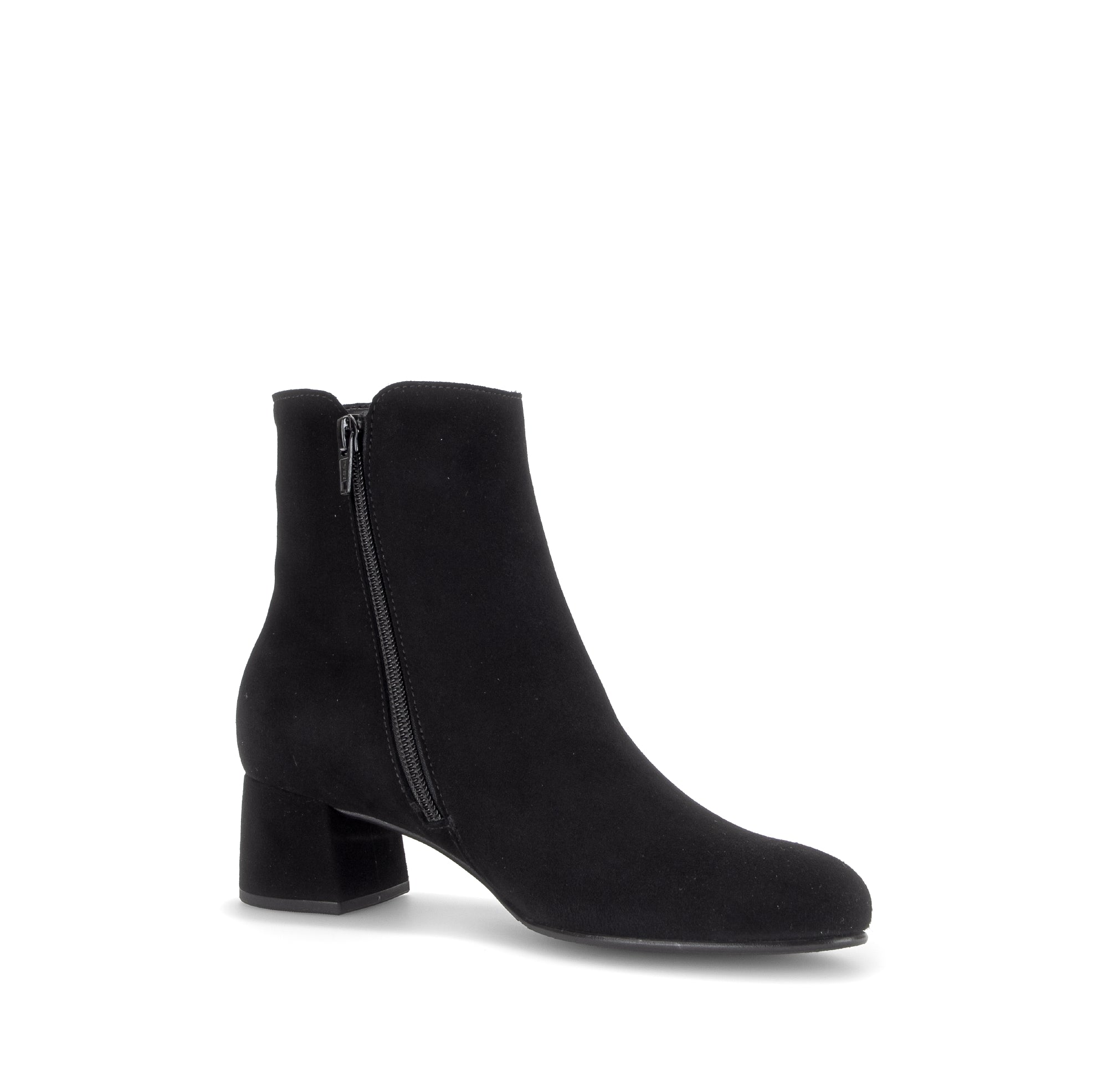 Gabor Abbey black block heel ankle boots, rotating product angle 15.