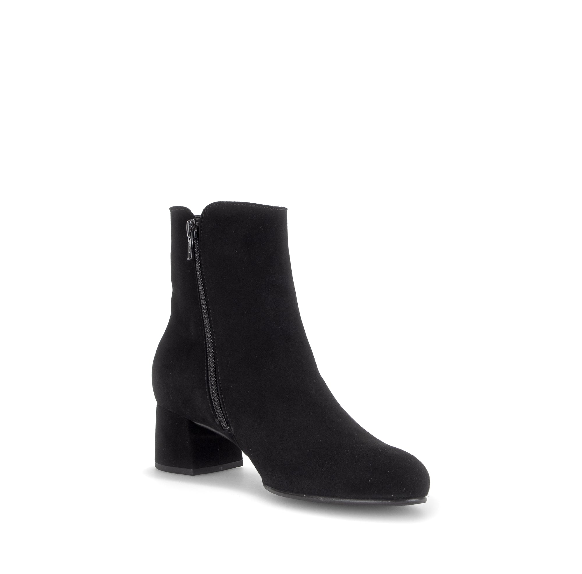 Gabor Abbey black block heel ankle boots, rotating product angle 16.