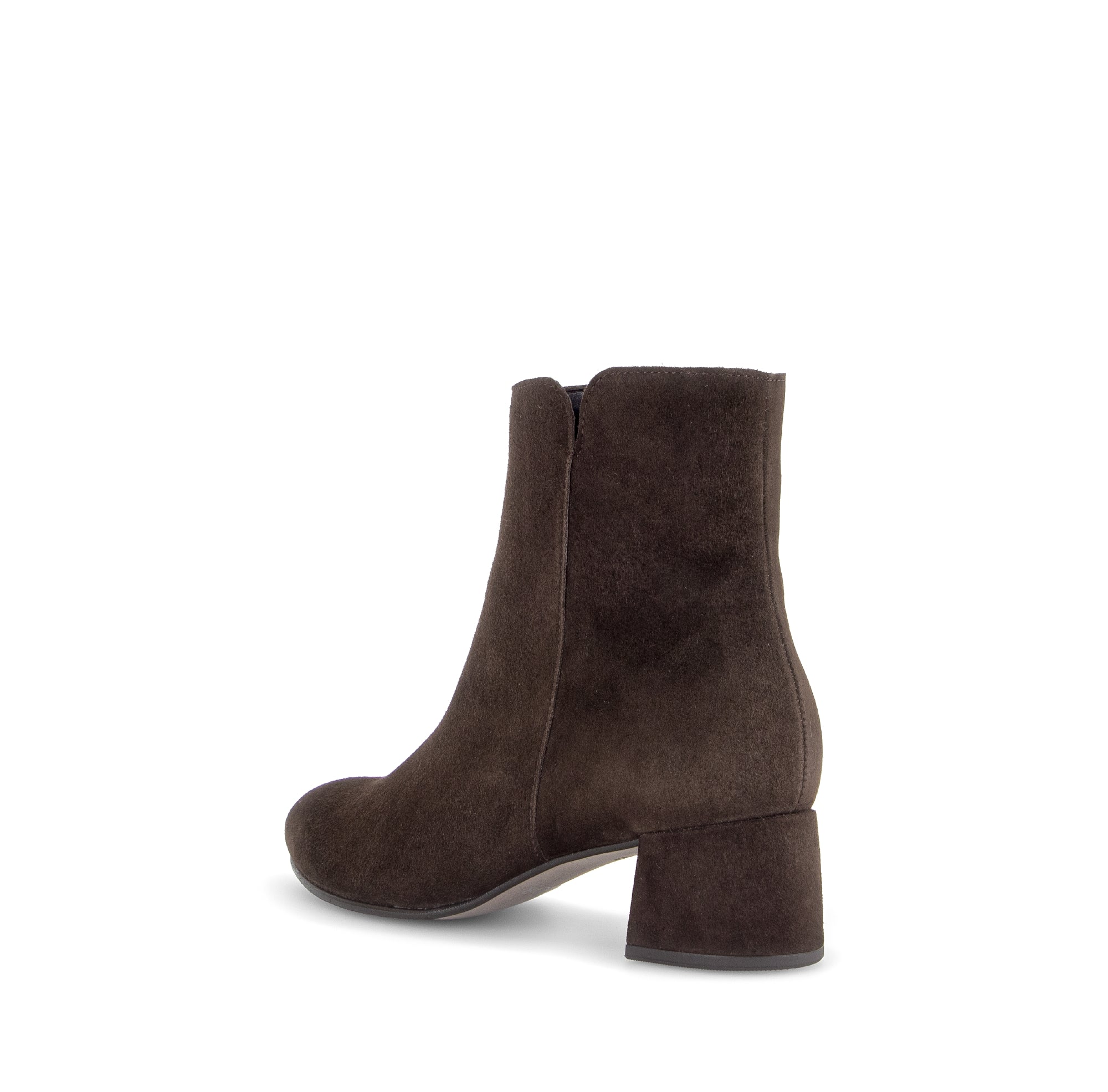 Gabor Abbey mocca brown block heel ankle boots, rotating product angle 04.