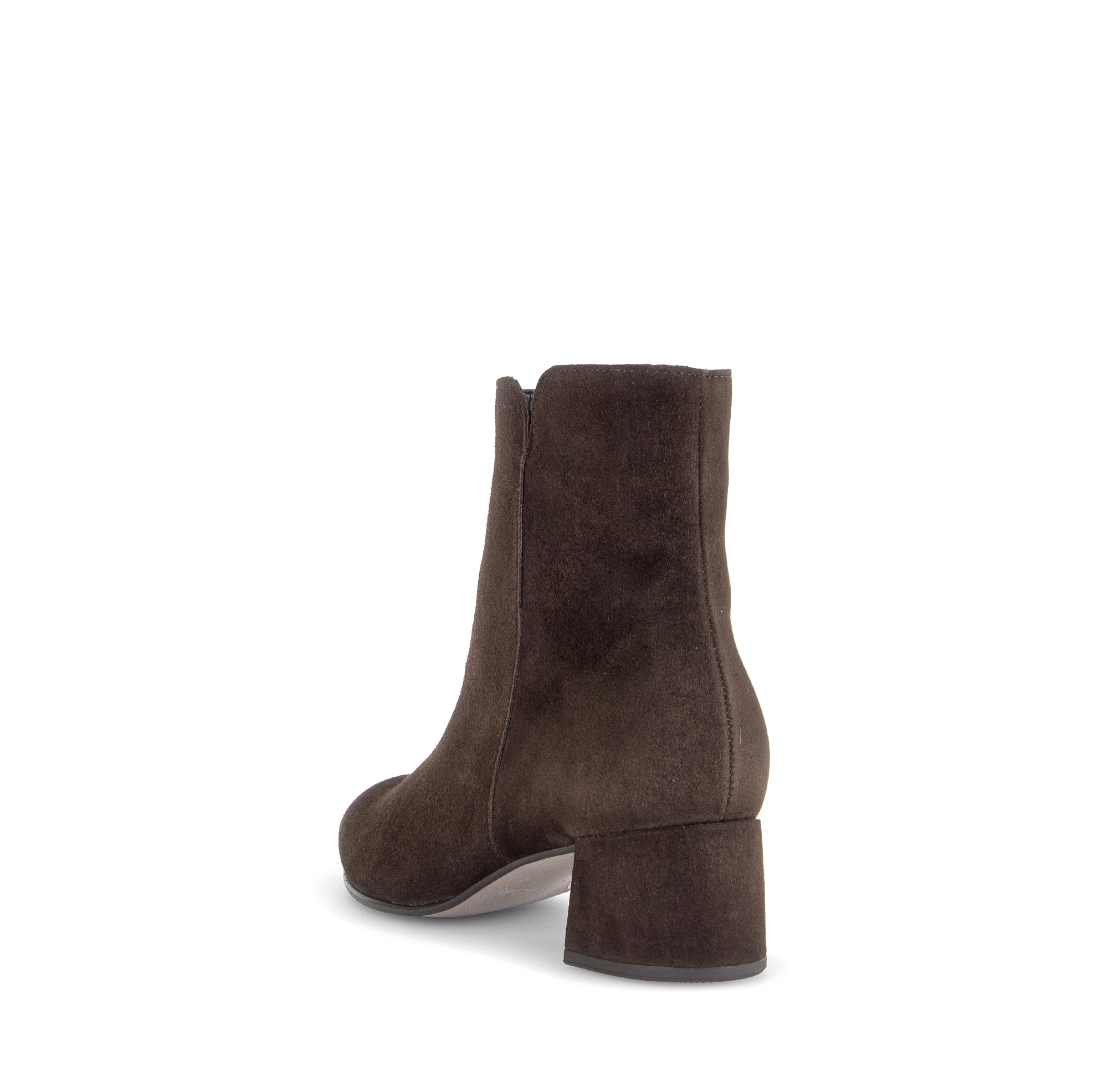 Gabor Abbey mocca brown block heel ankle boots, rotating product angle 05.