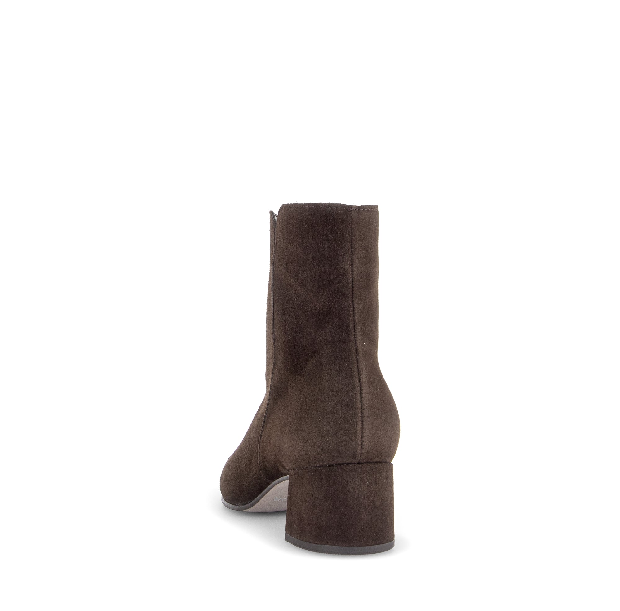 Gabor Abbey mocca brown block heel ankle boots, rotating product angle 06.
