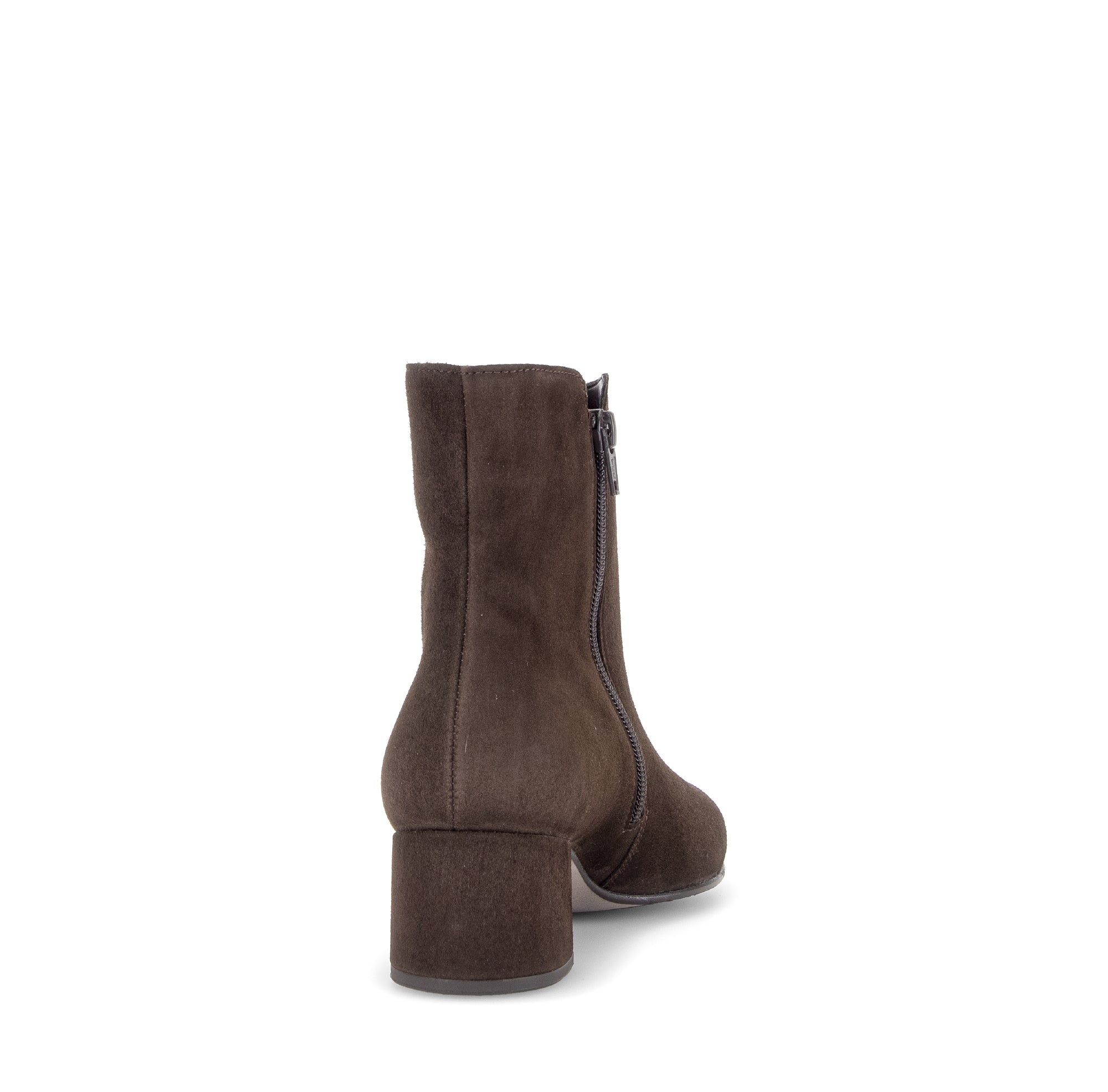 Gabor Abbey mocca brown block heel ankle boots, rotating product angle 08.