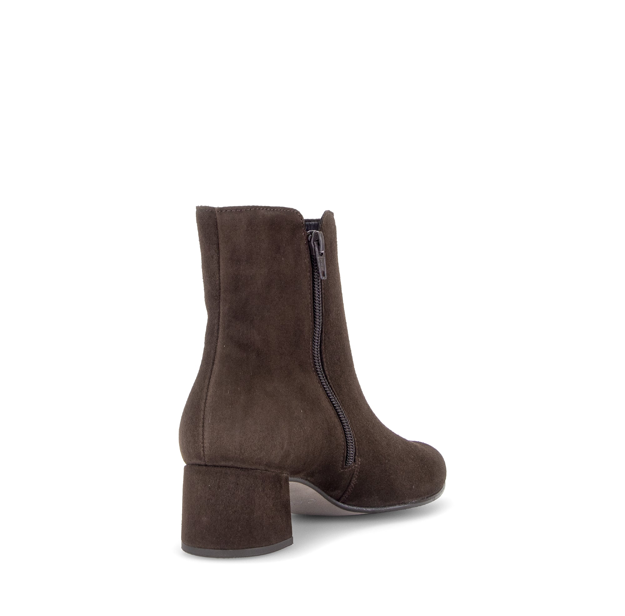 Gabor Abbey mocca brown block heel ankle boots, rotating product angle 09.