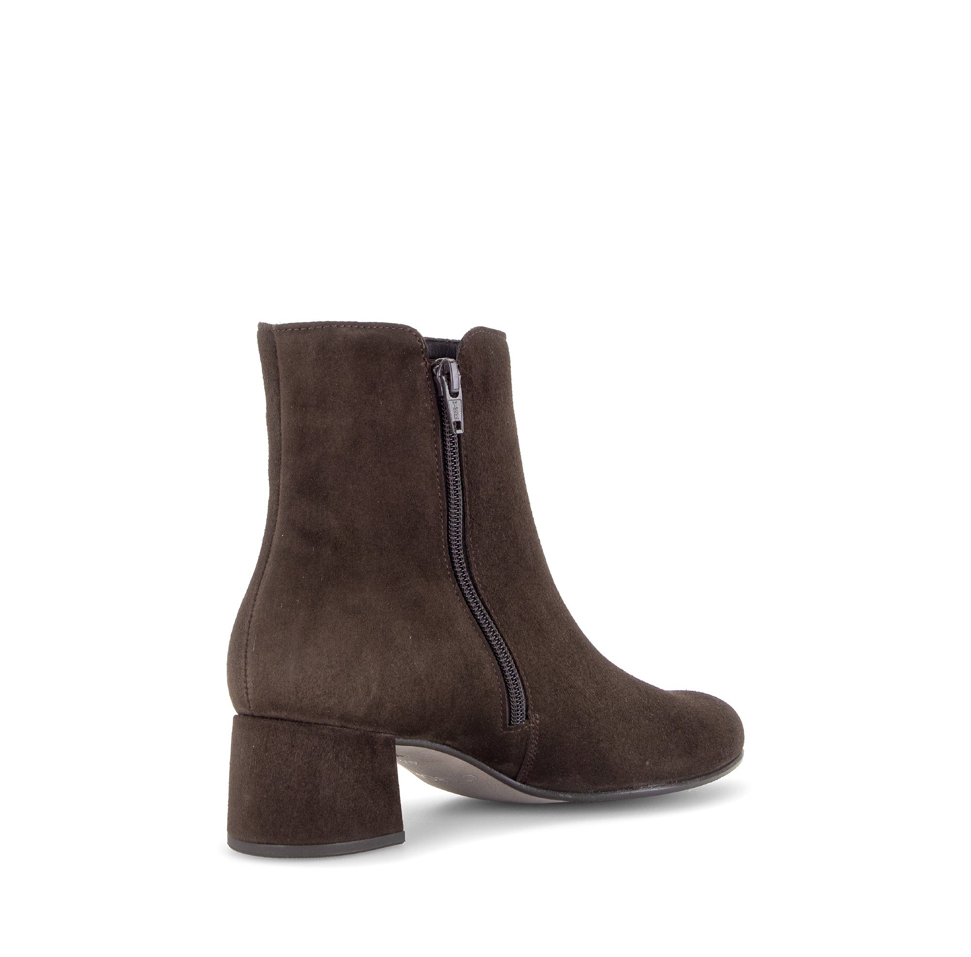 Gabor Abbey mocca brown block heel ankle boots, rotating product angle 10.