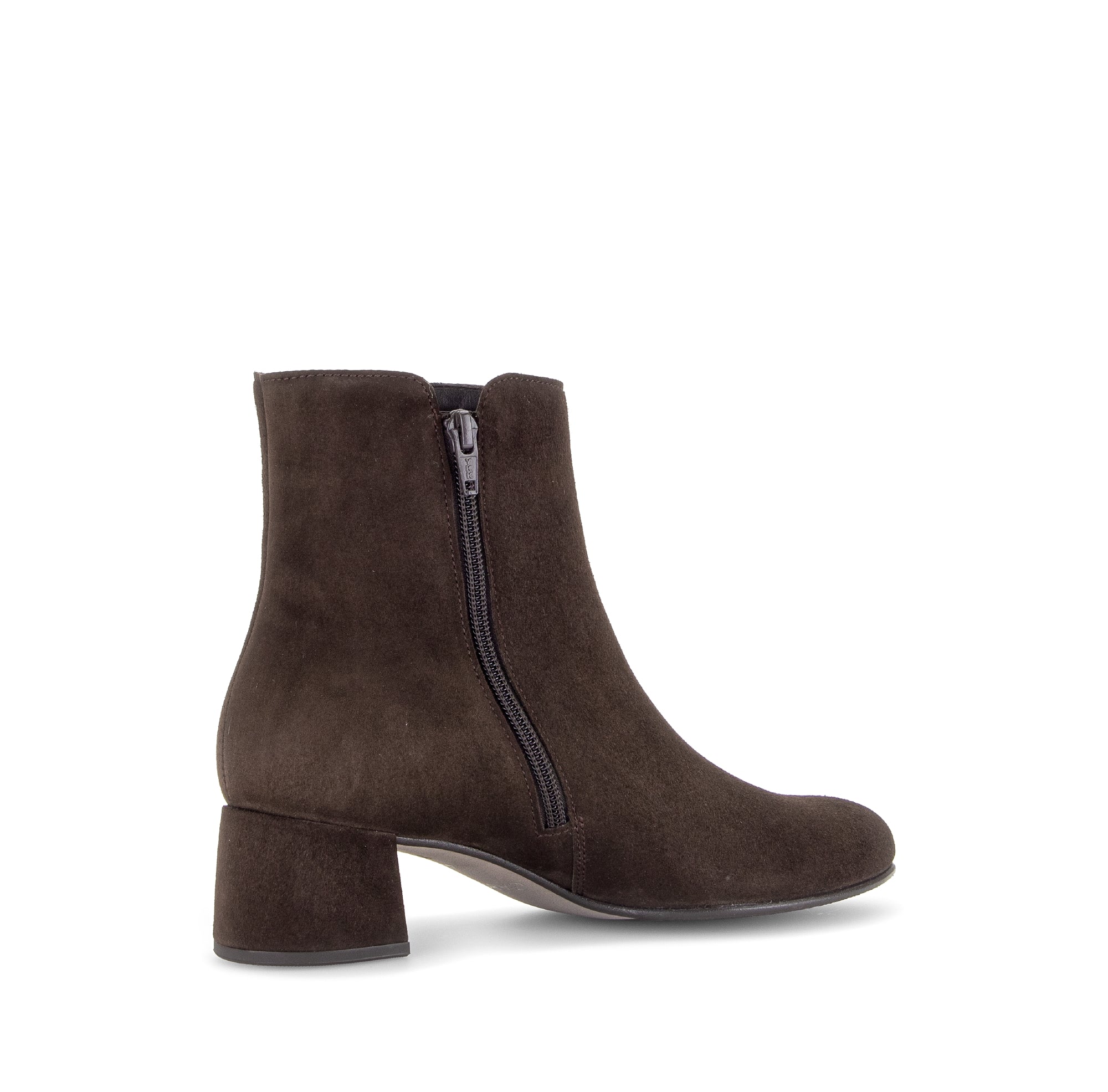 Gabor Abbey mocca brown block heel ankle boots, rotating product angle 11.