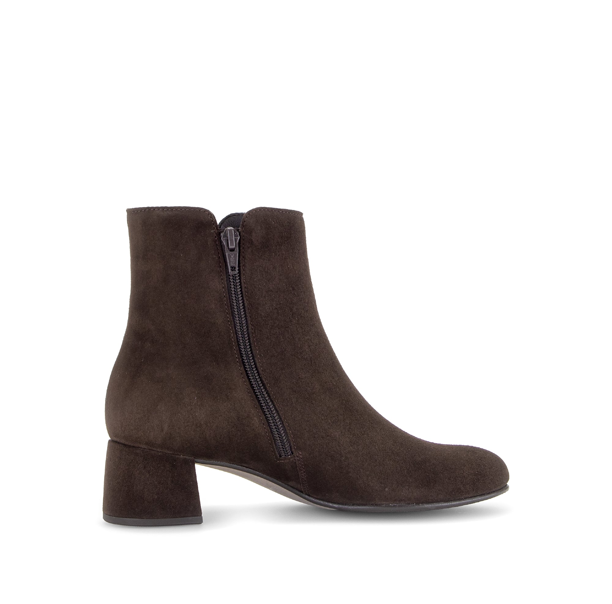 Gabor Abbey mocca brown block heel ankle boots, rotating product angle 12.