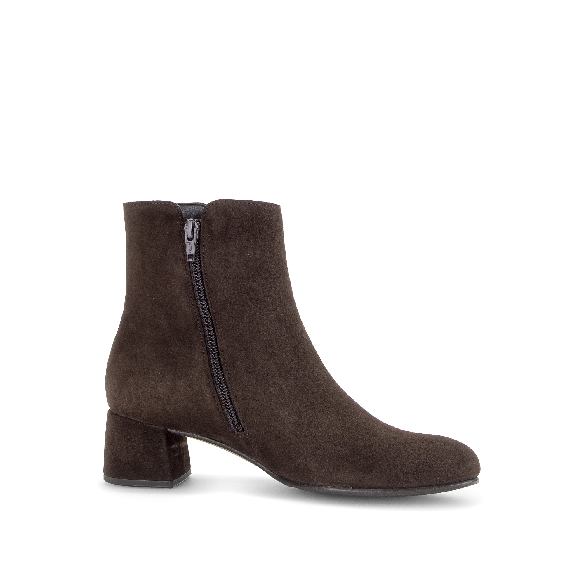 Gabor Abbey mocca brown block heel ankle boots, rotating product angle 14.