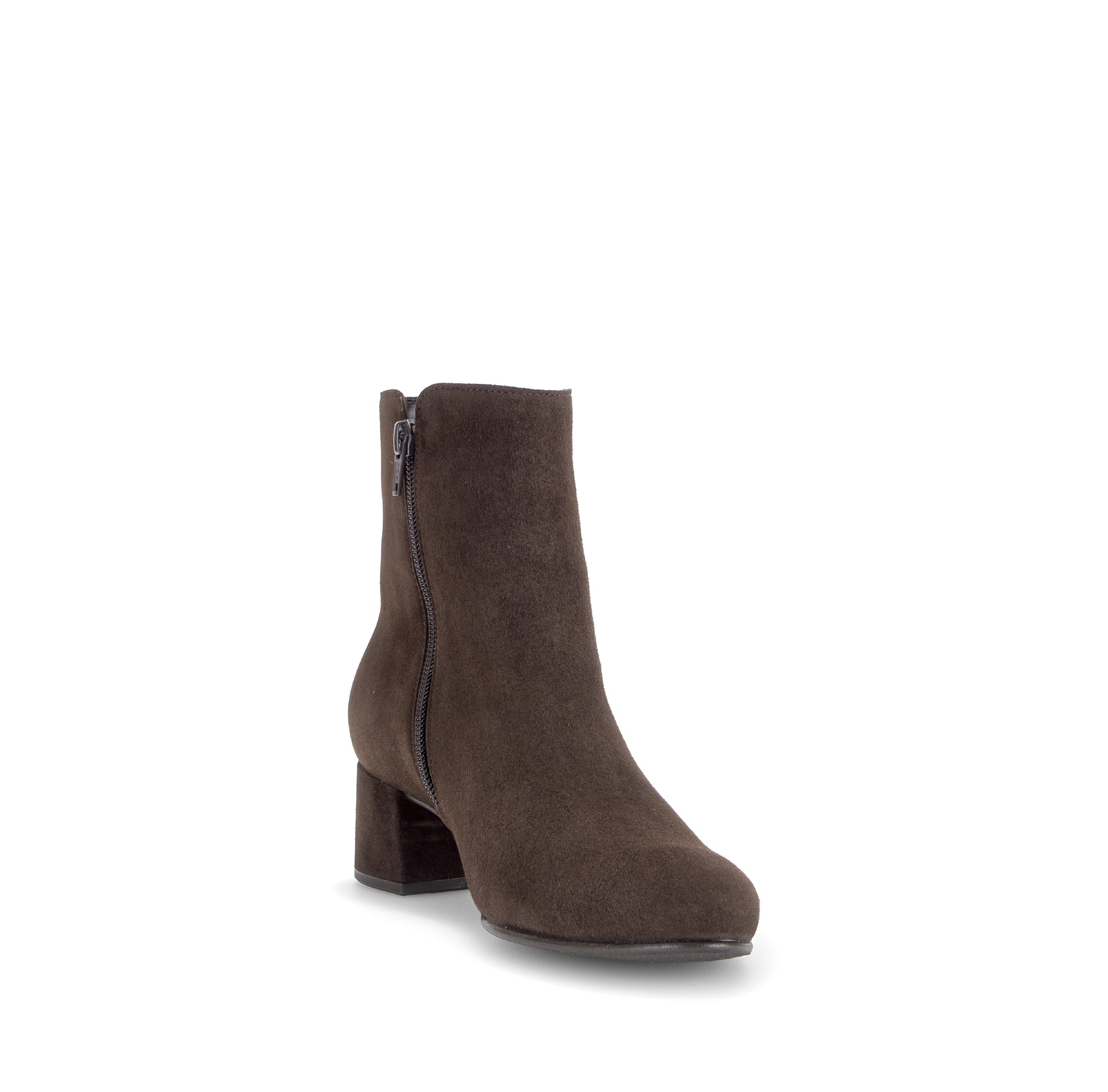 Gabor Abbey mocca brown block heel ankle boots, rotating product angle 17.