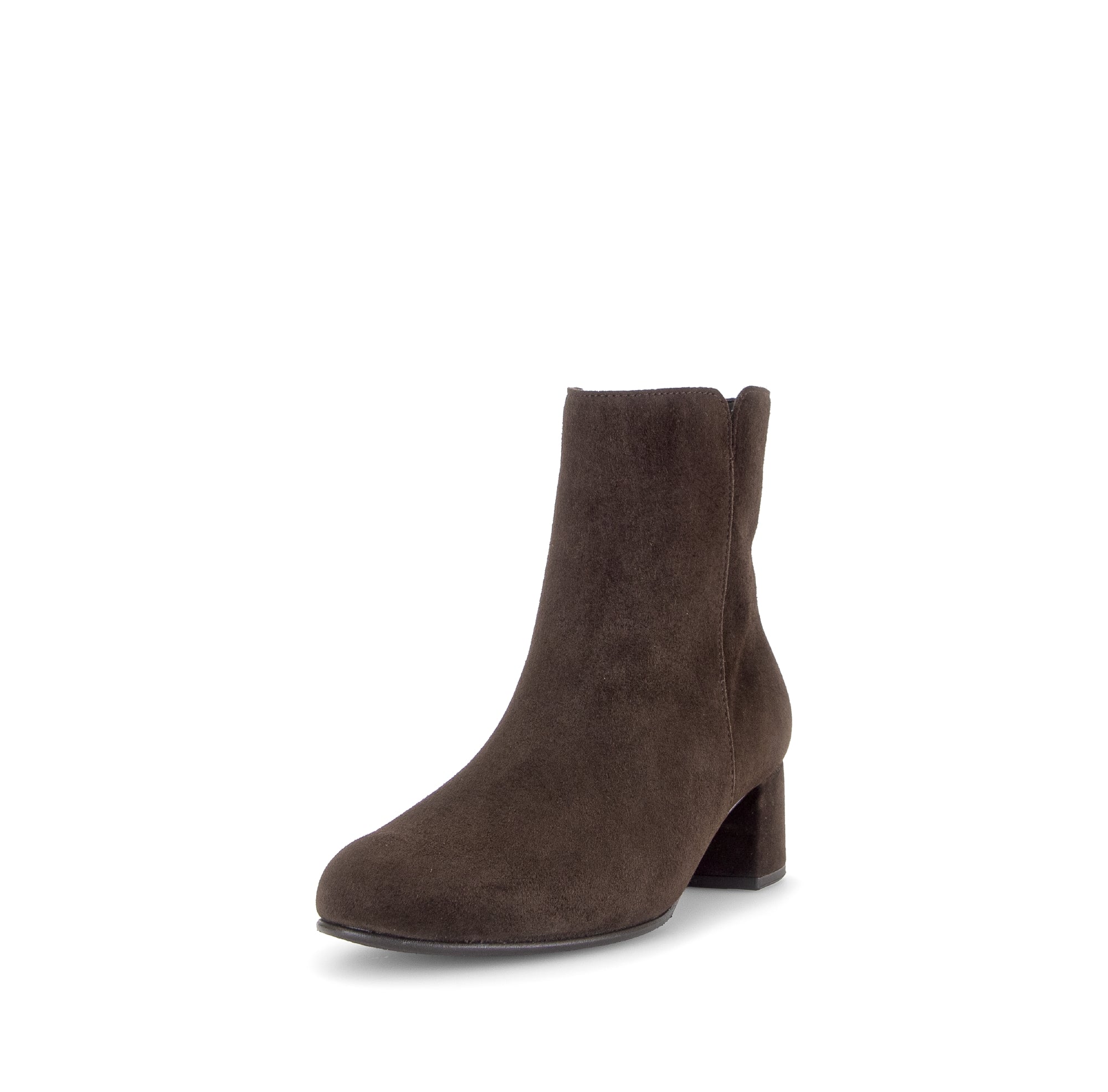 Gabor Abbey mocca brown block heel ankle boots, rotating product angle 21.
