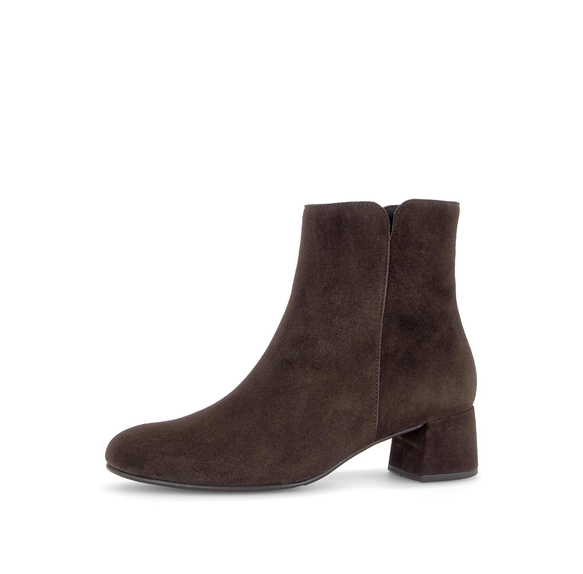 Gabor Abbey mocca brown block heel ankle boots, rotating product angle 24.