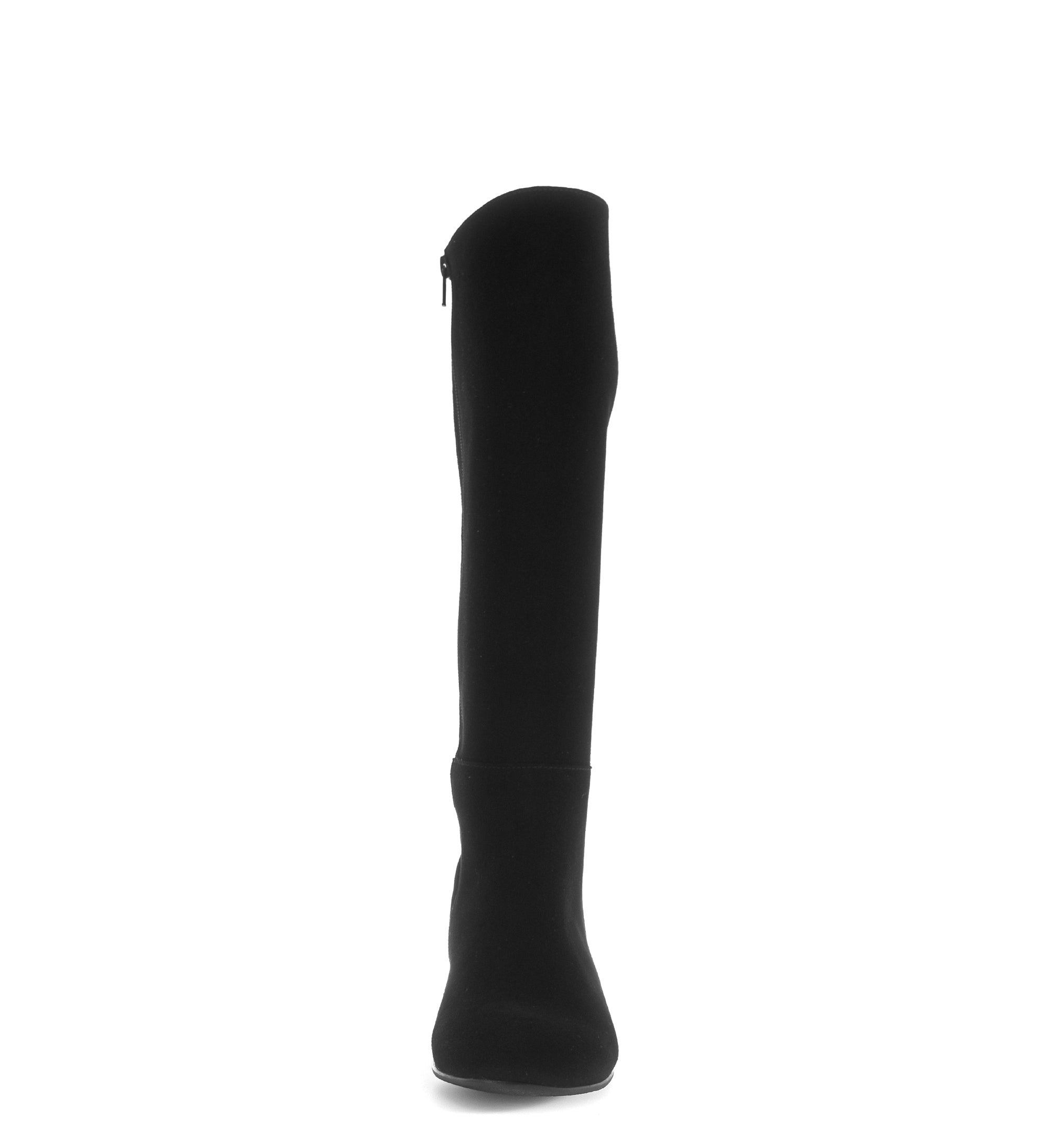 Gabor Ashby M black medium calf knee high boots, front view.