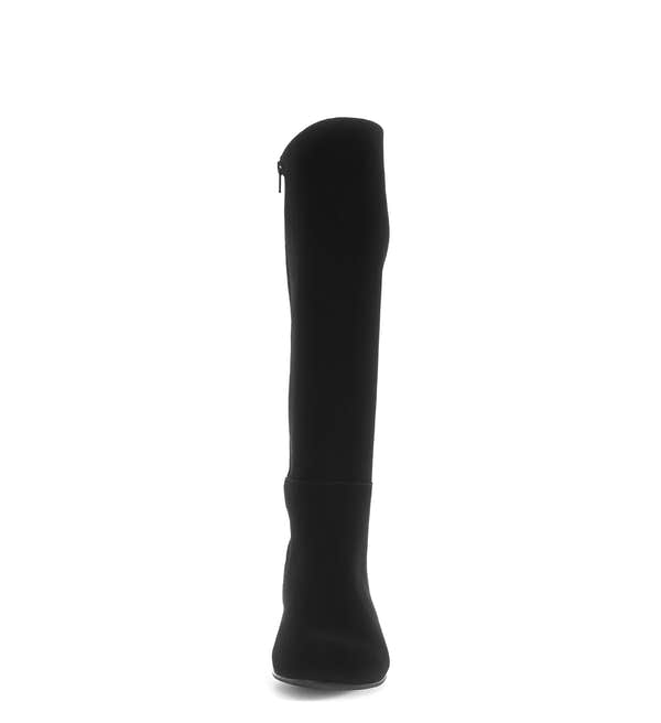 Gabor Ashby M black medium calf knee high boots, front view.
