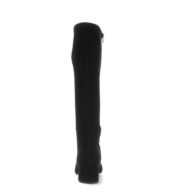 Gabor Ashby M black medium calf knee high boots, rear view.