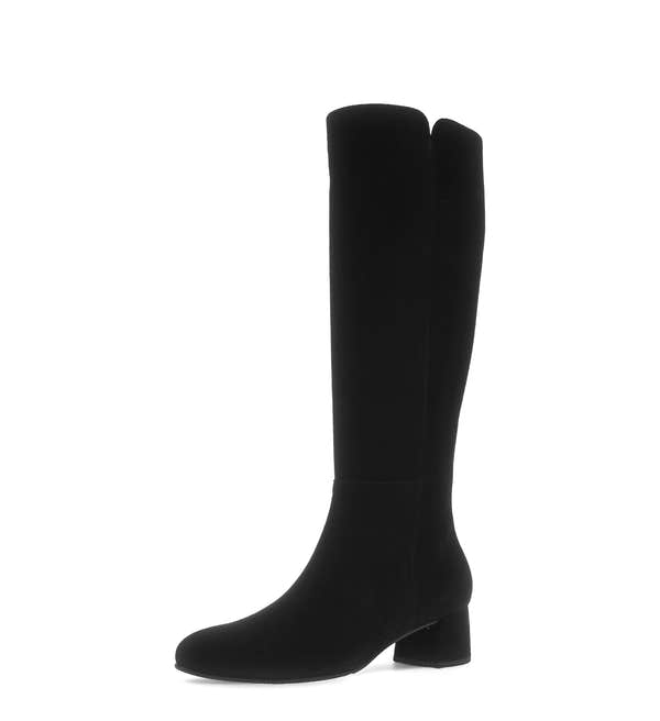 Gabor Ashby M black medium calf knee high boots, rotating product angle 23.