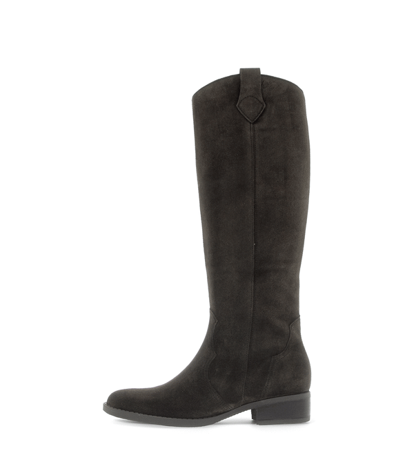 Gabor Garden mocca brown knee high boots, animated rotating view.