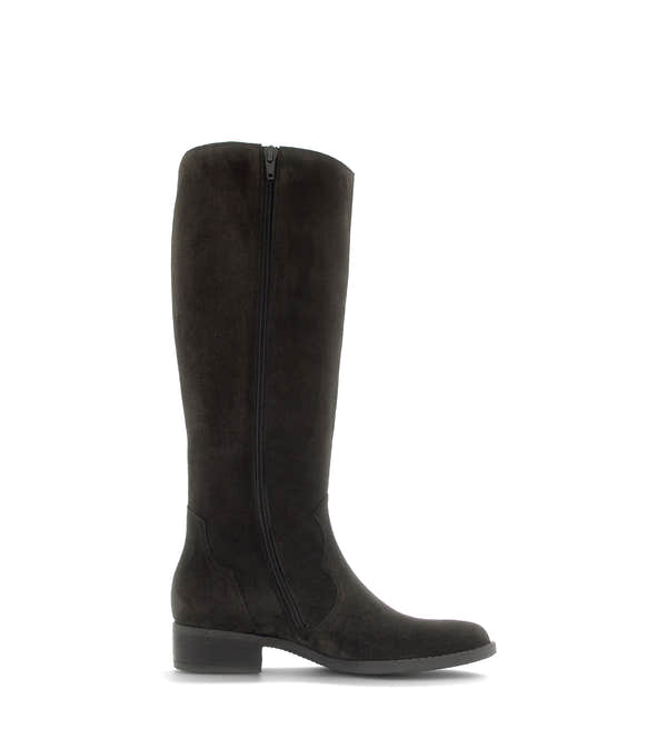 Gabor Garden mocca brown knee high boots, inner side view.