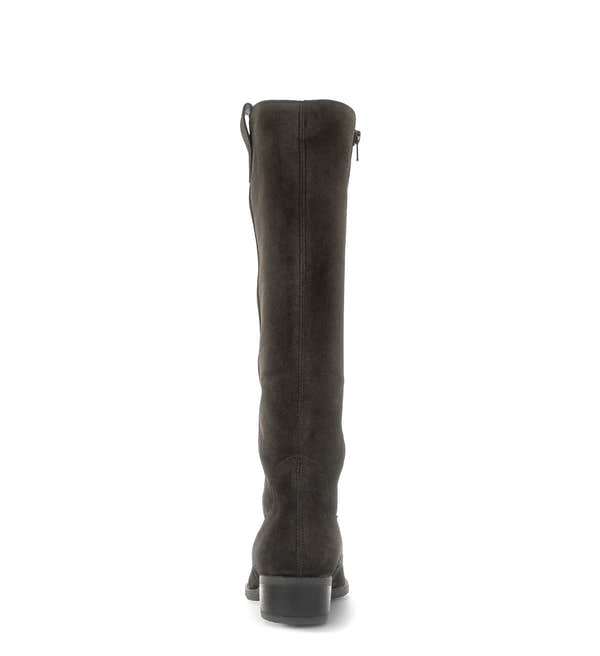 Gabor Garden mocca brown knee high boots, rear view.