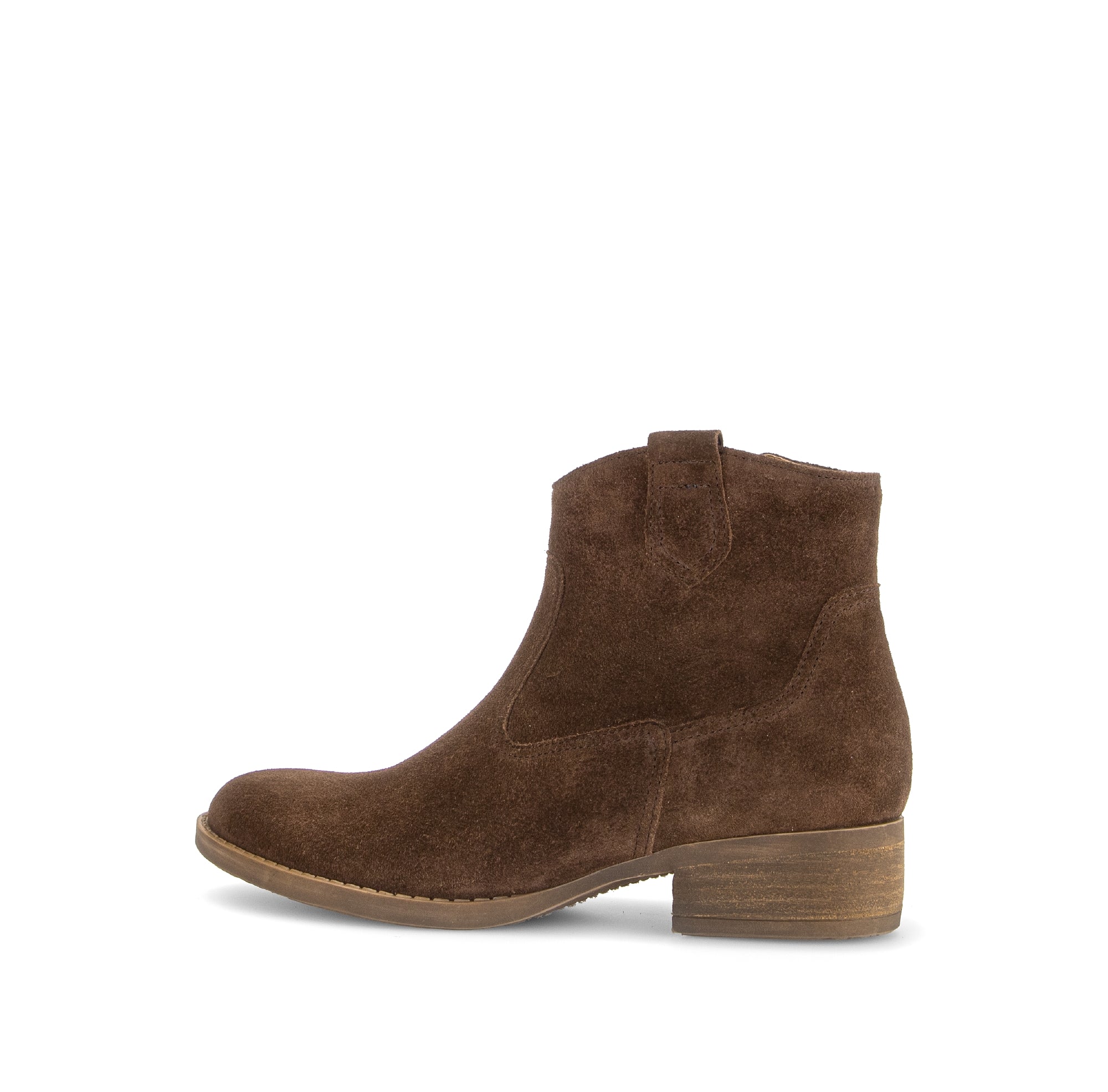 Gabor Grove cacao brown western ankle boots, rotating product angle 02.