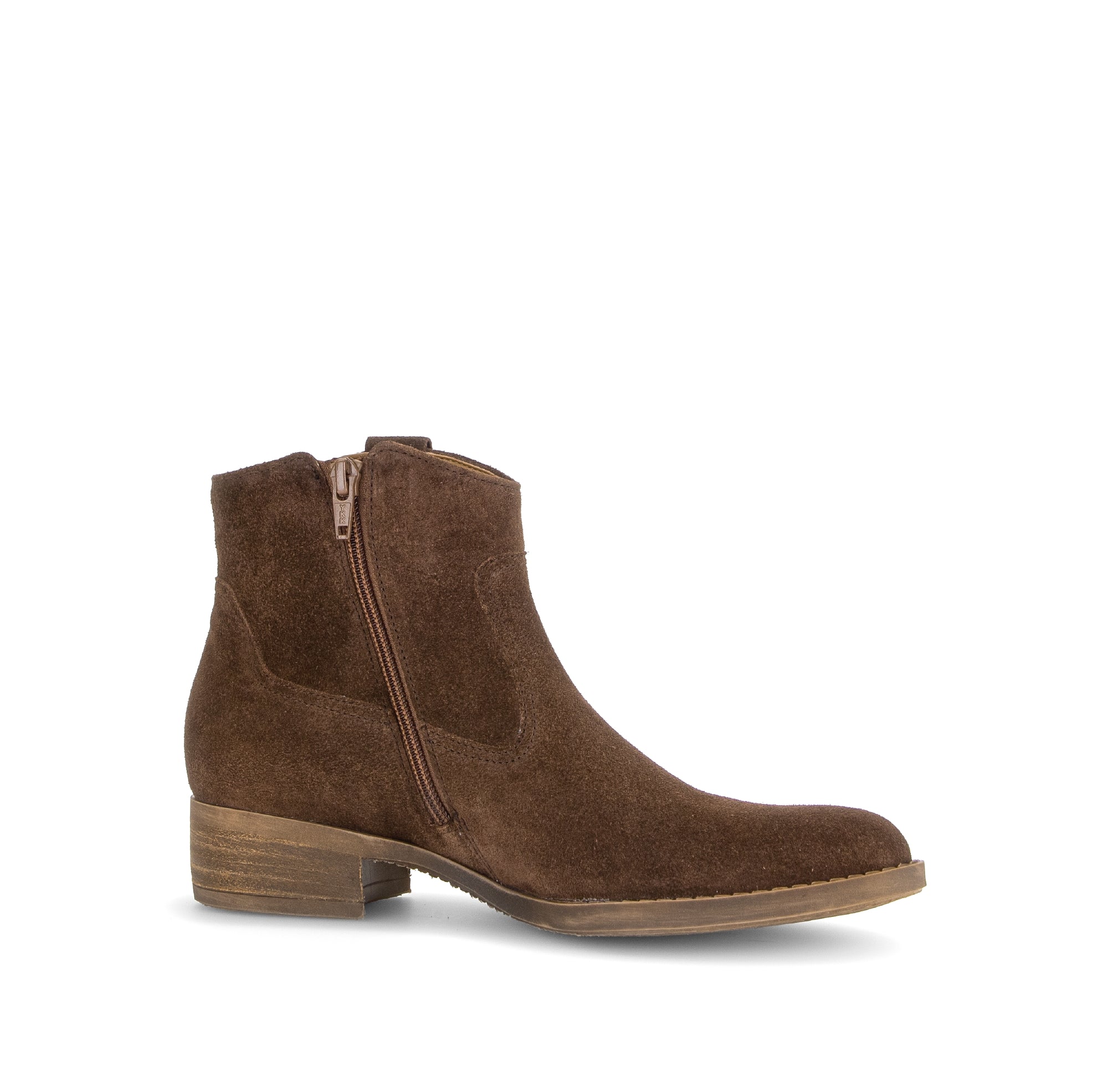 Gabor Grove cacao brown western ankle boots, rotating product angle 14.