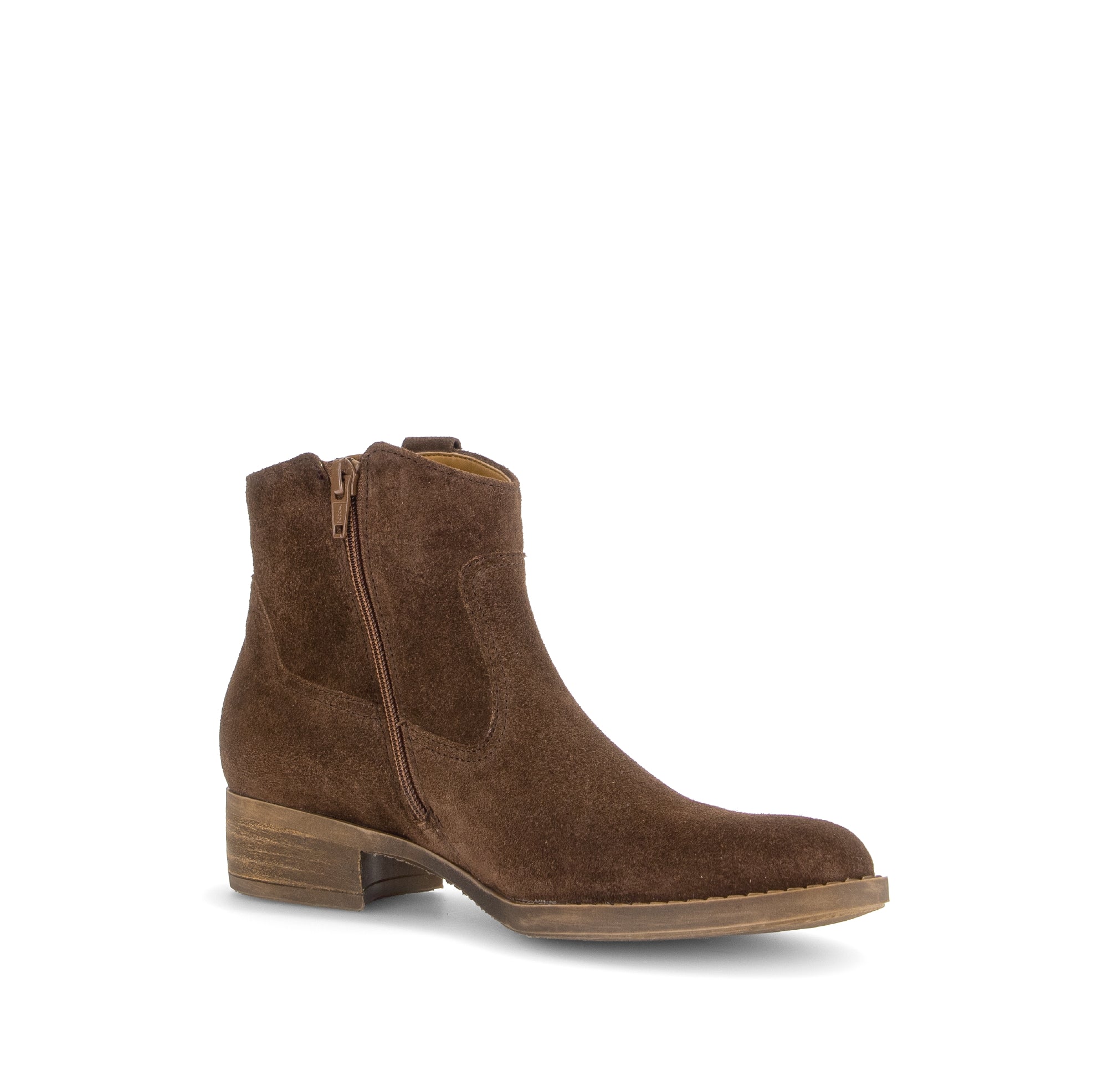 Gabor Grove cacao brown western ankle boots, rotating product angle 15.