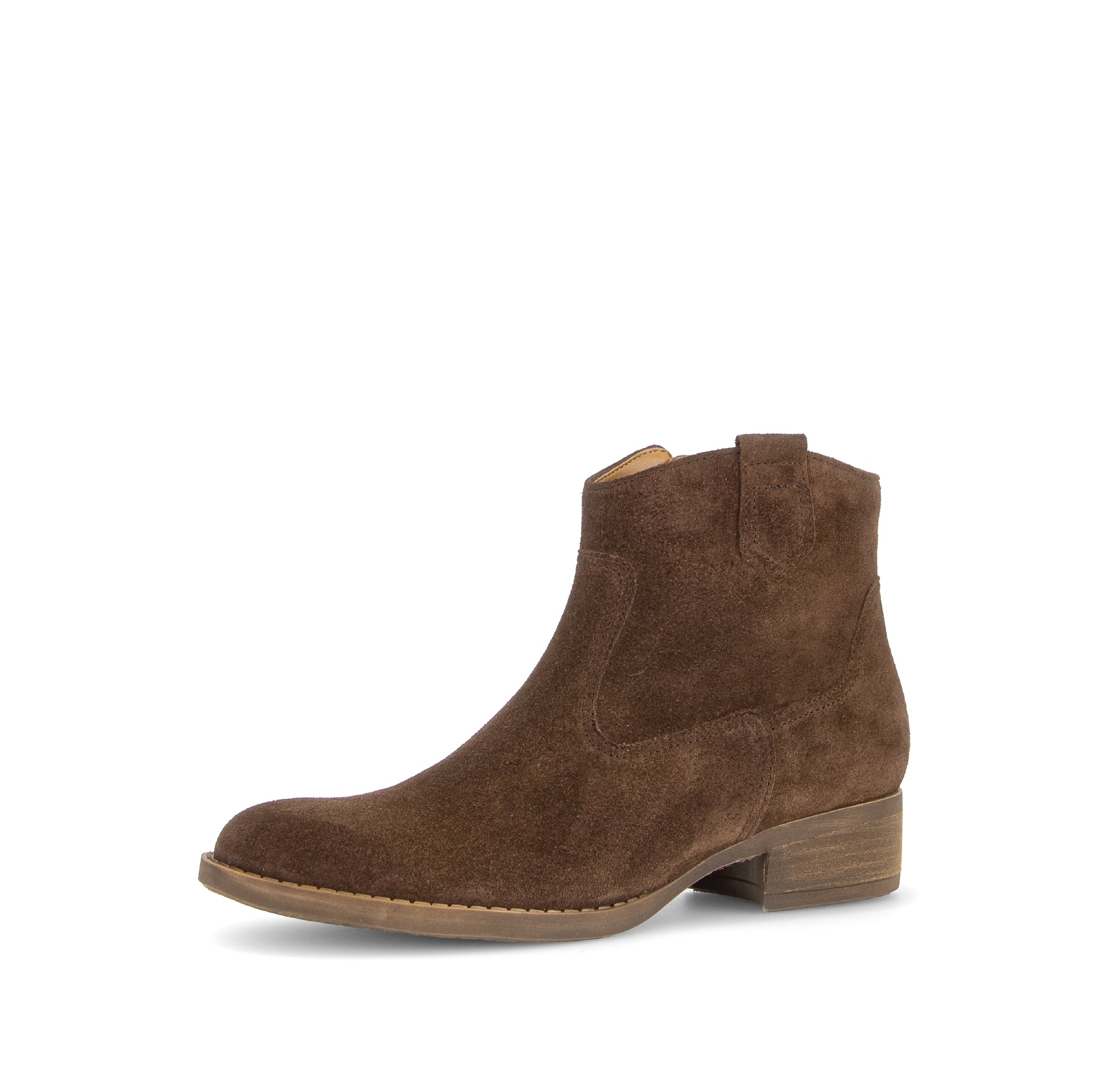 Gabor Grove cacao brown western ankle boots, rotating product angle 23.