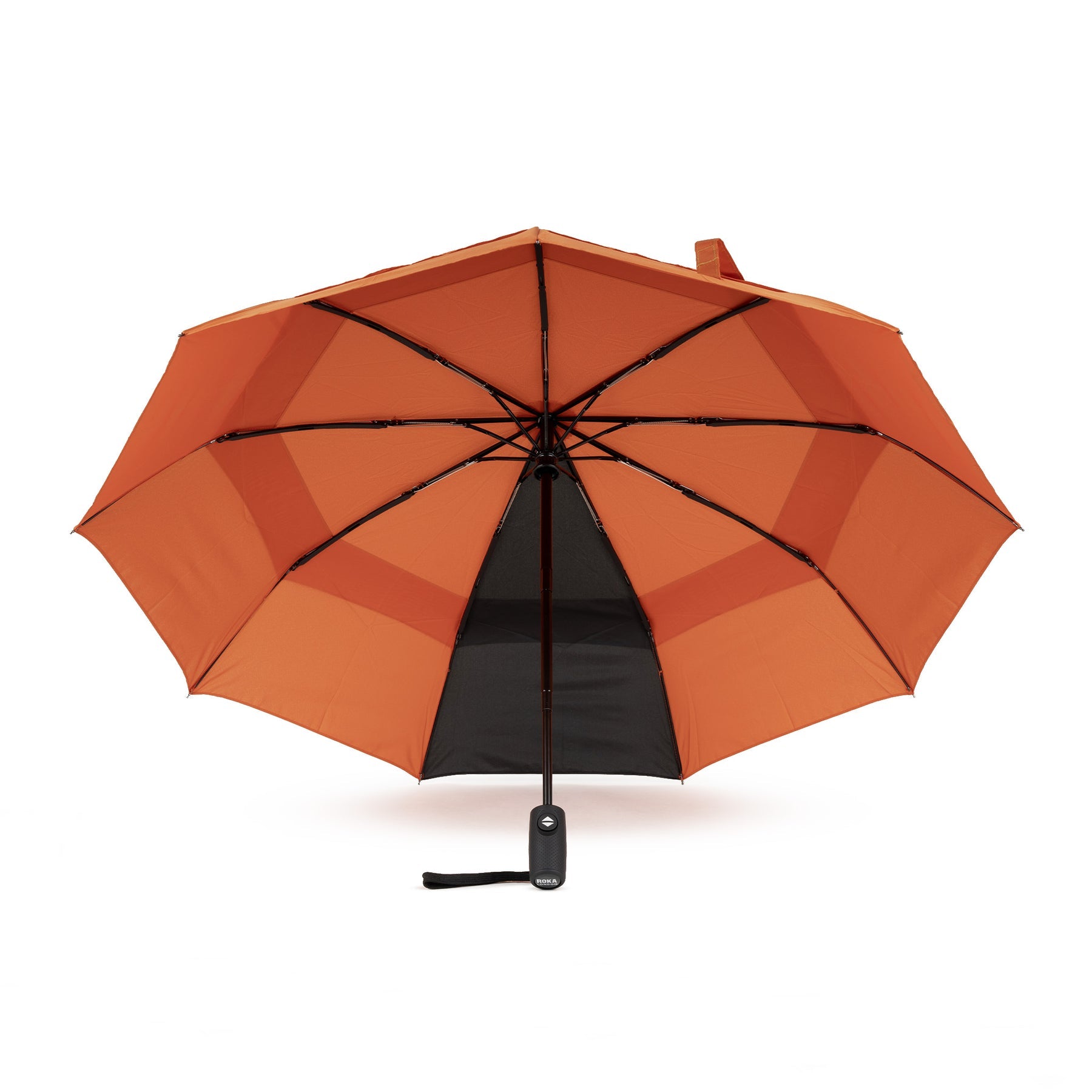 Roka Waterloo Recycled Polyester Umbrella Burnt Orange/Black