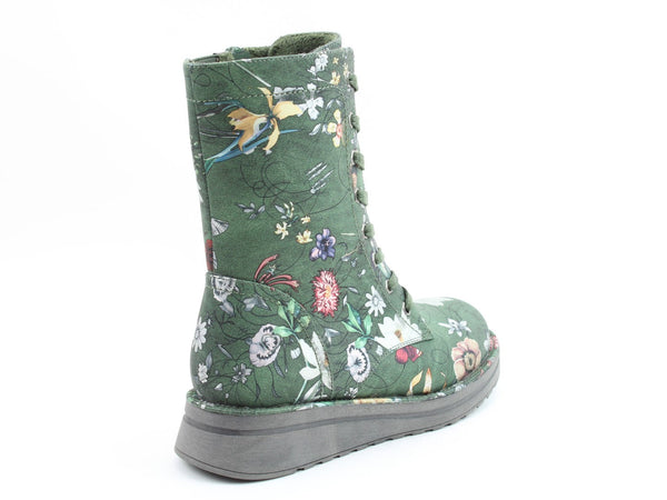 Heavenly Feet Martina 4 Print Fantasy Ladies Forest Vegan Zip & Lace Ankle Boots
