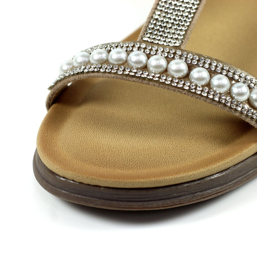 Lunar JLH078 Tancy Ladies Beige Other T-bar Sandals