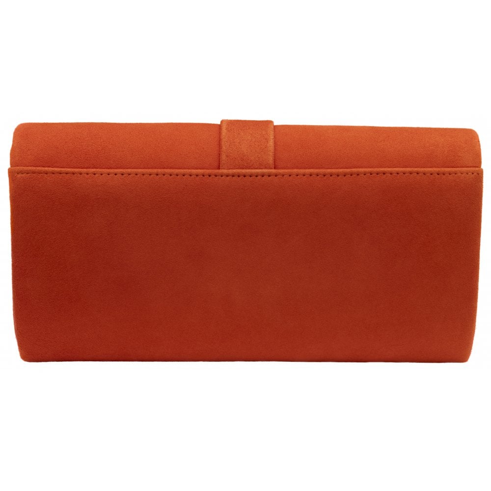 Lotus Aletta Orange Suede Occasion Clutch Bag