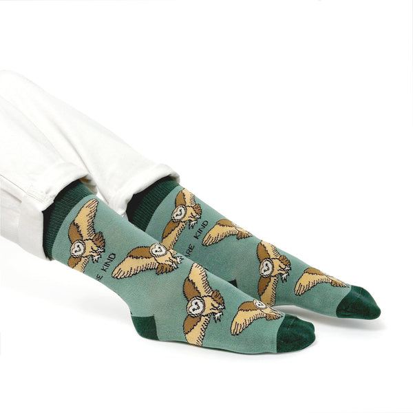 Barekind Save The Barn Owls Bamboo Socks