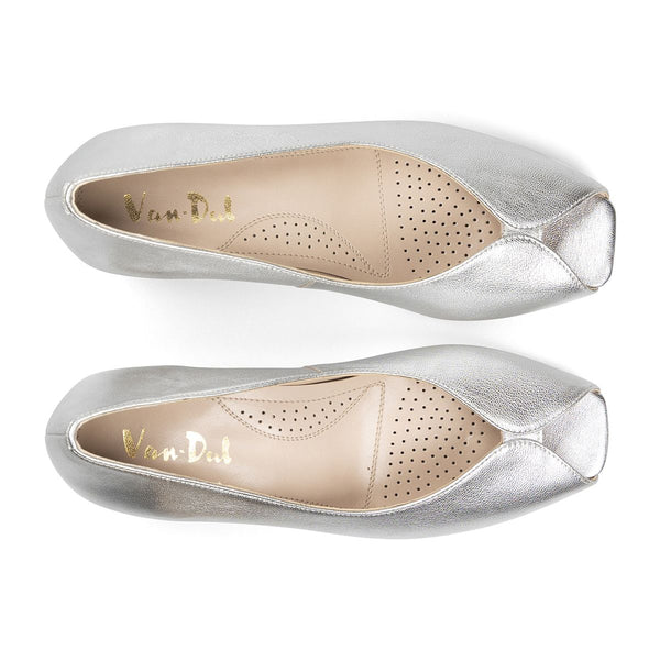 Van Dal Dorothy 3377 7101 Ladies Silver Leather Slip On Shoes