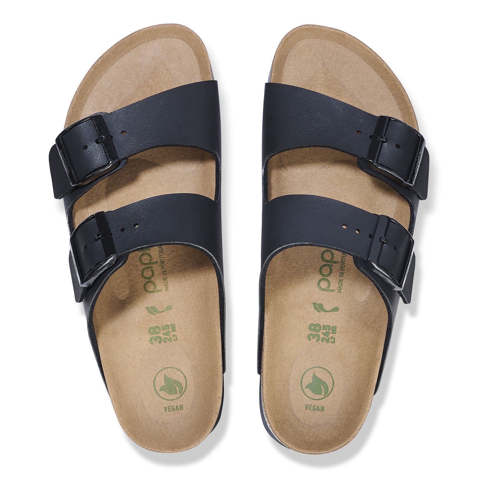 Birkenstock Papillio Arizona Flex Birkoflor Platform Ladies Narrow Black Arch Support Buckle Sandals