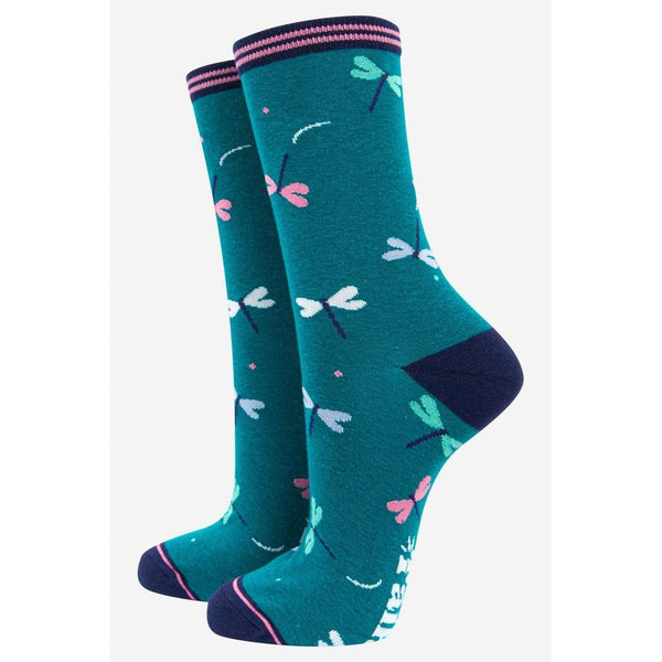 Sock Talk Ladies Dragonfly Print Bamboo Socks